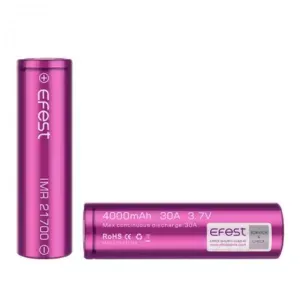 Accu Efest IMR 21700 4000mAh 30A (Boite de 2 accus)